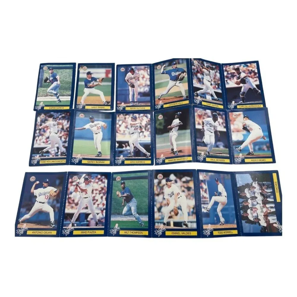 1996 Los Angeles L.A. Dodgers Baseball Cards LAPD D.A.R.E. Piazza, Nomo, Lasorda
